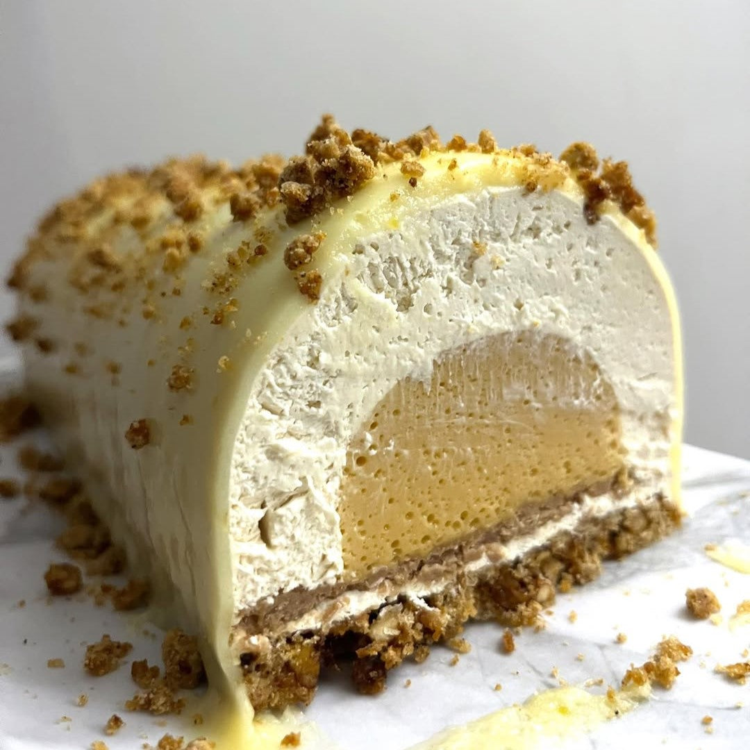 bûche vainilla caramelo
